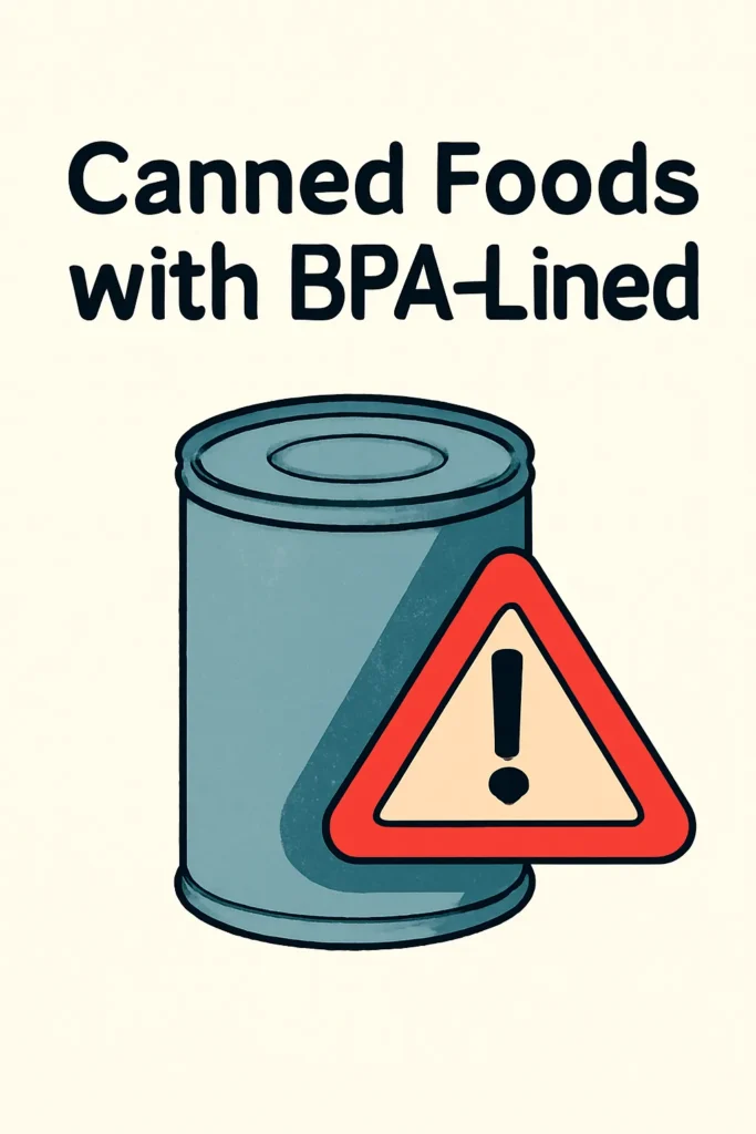 Canned Foods with BPA-Lined Containers